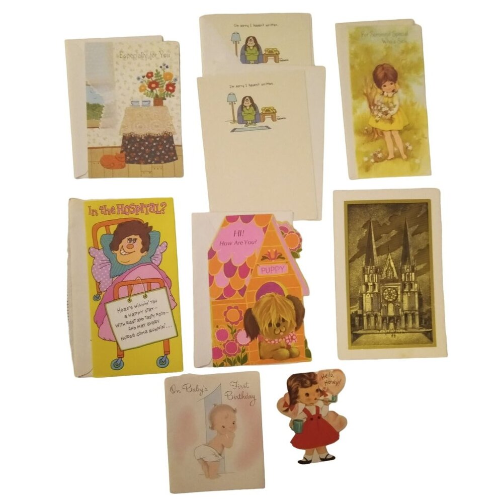 Vintage Greeting Card Collection Babys First Birthday Get Well Sympathy Variety